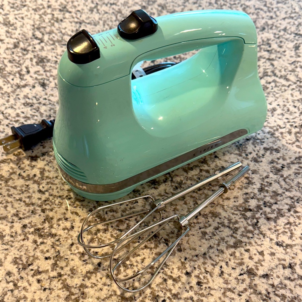 Kitchenaid 5 speed hand blender perfect condition, blue / green